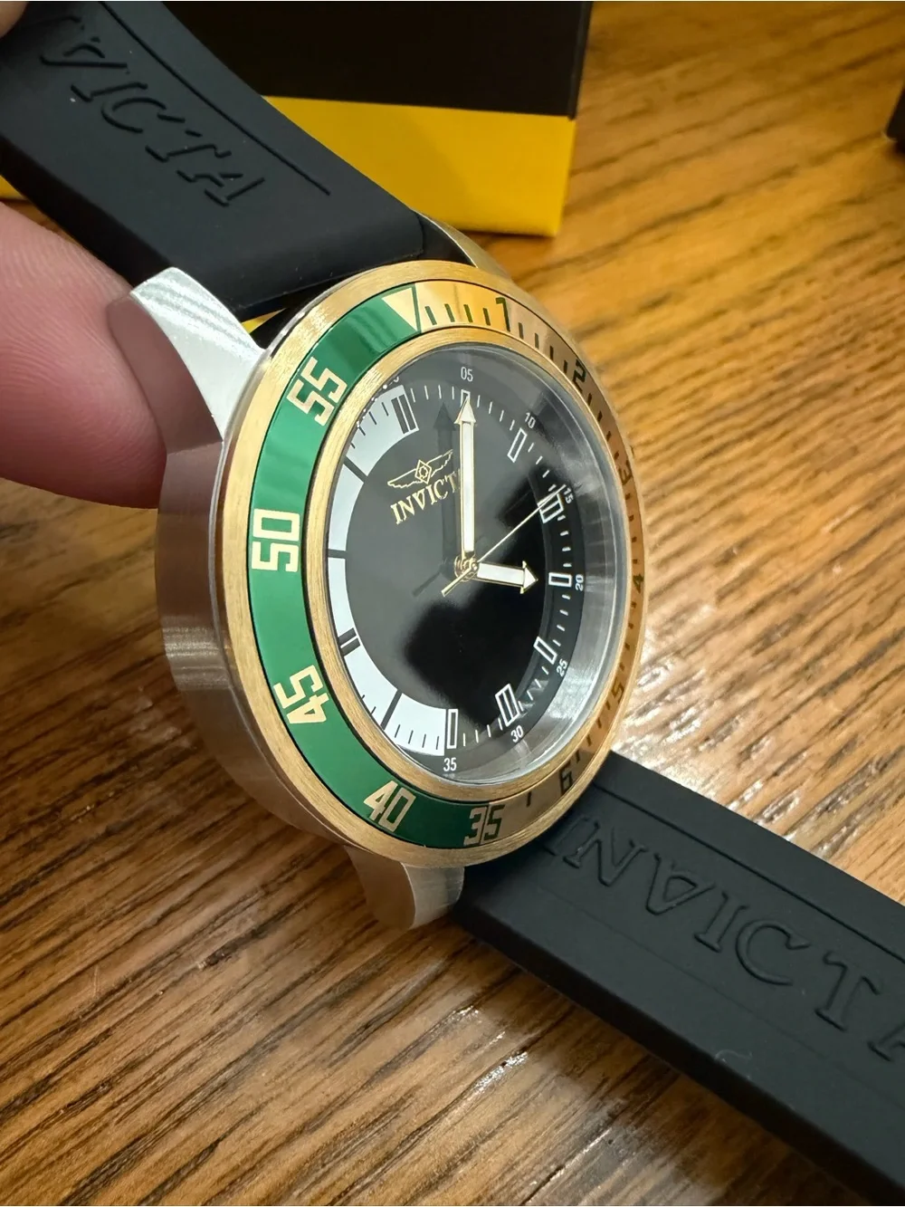 Invicta Specialty Compass Green Bezel and Black Dial Watch